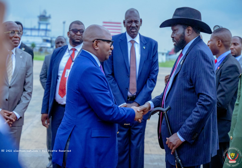 RDC : le Président du Soudan du Sud Salva Kiir Mayardit accueilli à Kinshasa