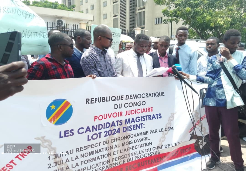 RDC/Justice : manifestation des candidats magistrats à Kinshasa