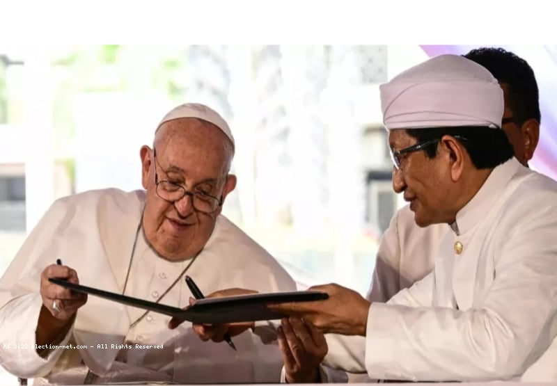 Religion: Le pape François et le grand imam de Jakarta signent un appel commun pour ces causes