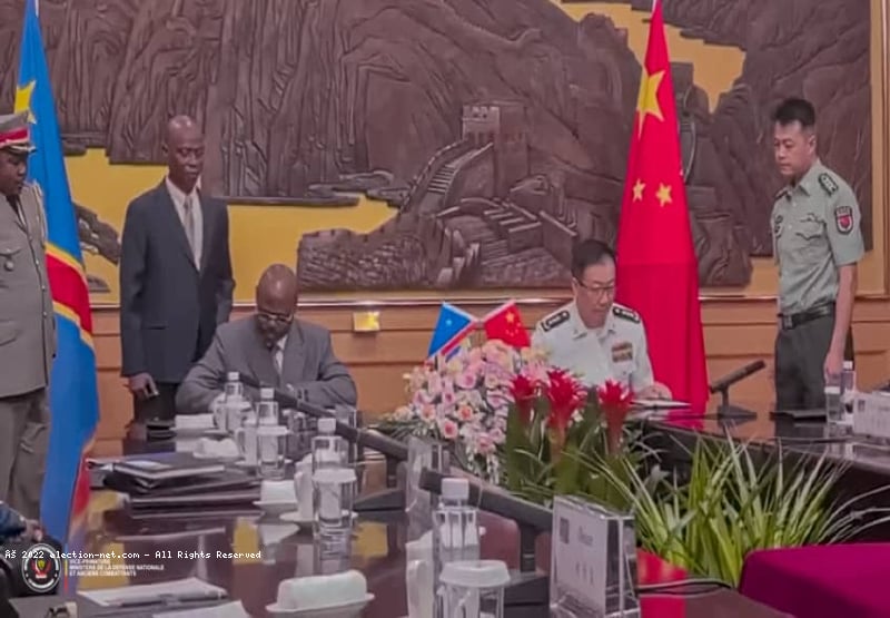 Signature d'un accord militaire entre la RDC et la Chine
