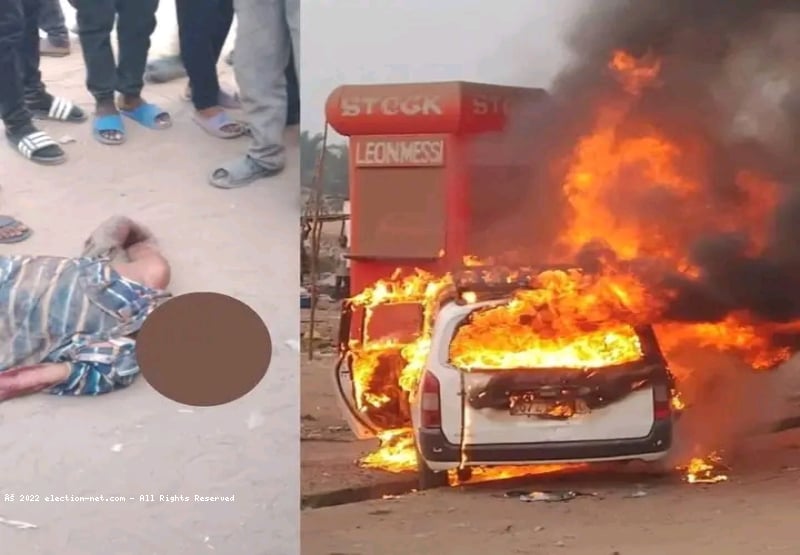 Kananga : Un bus incendié après un accident mortel