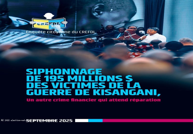 RDC : la suspension du PCA du FRIVAO saluée par une organisation de la société civile