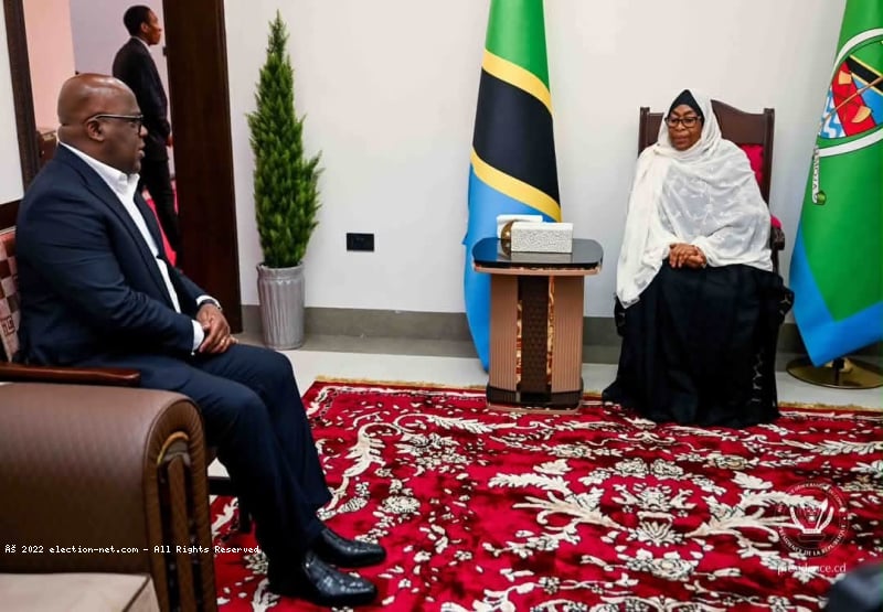 RDC–Tanzanie : Félix Tshisekedi à Zanzibar pour réconforter Samia Suluhu Hassan