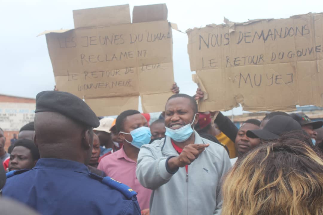 Lualaba: Des jeunes pro Muyej  manifestent pour exiger son retour à Kolwezi