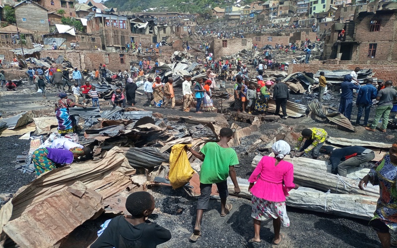 Bukavu : les victimes de l'incendie au Camp Zaïre oubliées ?
