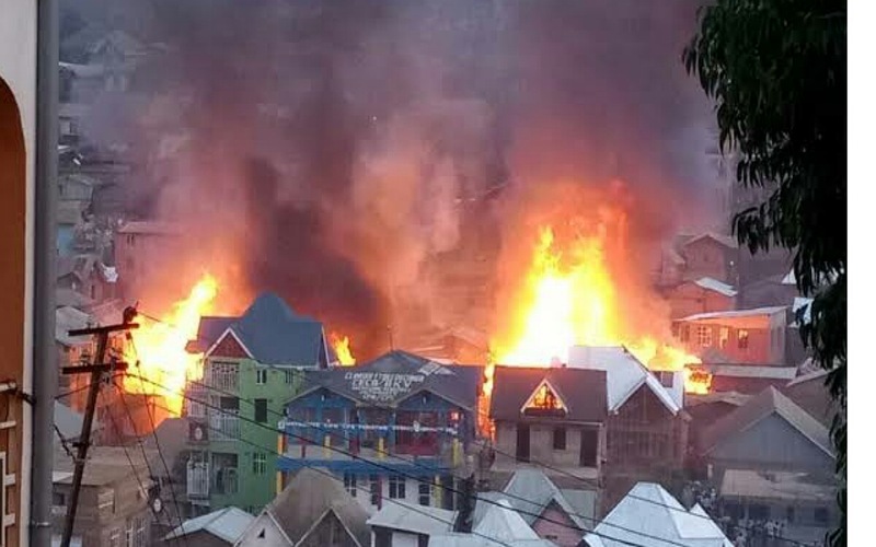 Flash/Bukavu: incendie en cours en plein centre ville