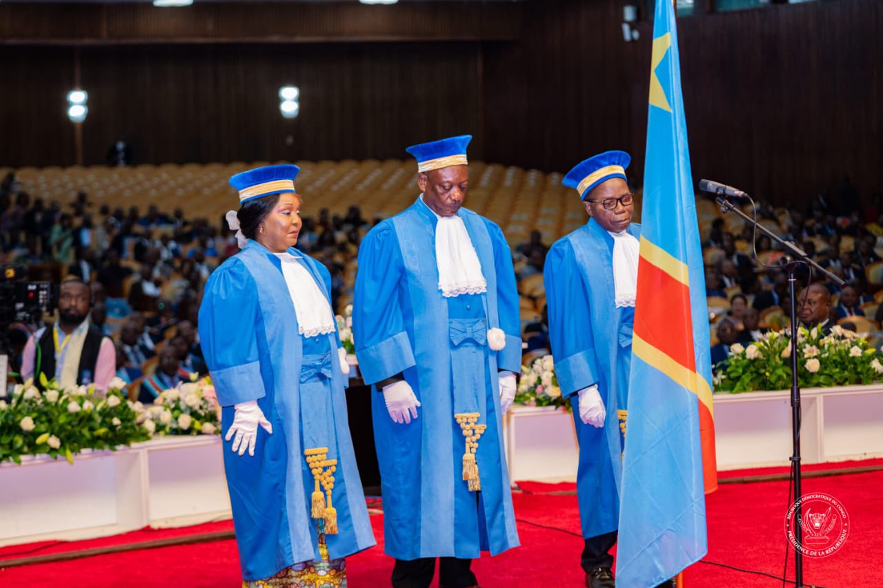 RDC :  4 hauts magistrats de la cour constitutionnelle prêtent serment devant Félix Tshisekedi